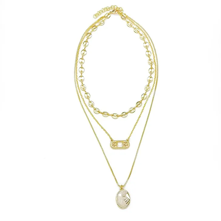 Kultainen Zodiac kerroksinen kaulakoru